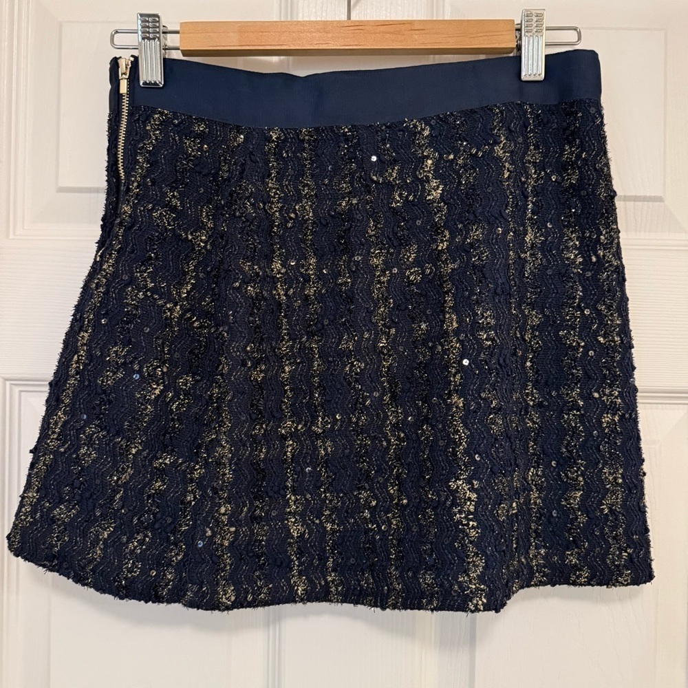 NWT Mayoral Sequin and Metallic Tweed Skirt